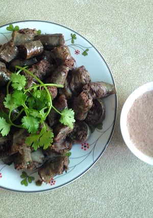 Hình của món Dồi tiết lợn.