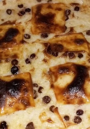 صورة لوصفة صينية معكرونه باللحمه المفرومه 👍 والجبنه الشيدر والزيتون والجزر 👌
