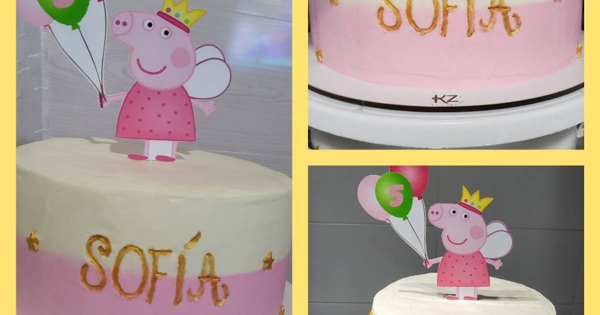 Torta de pepa pig cumpleaños de mellizos Receta de GRINGA- Cookpad