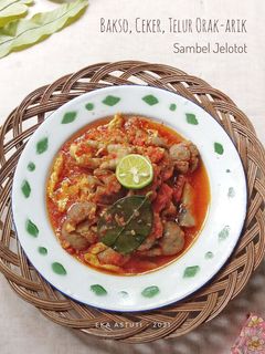 Foto resep Bakso Ceker Telur Orak-arik Sambal Jelotot