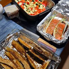 A picture of Asian Salmon Tray Bake.