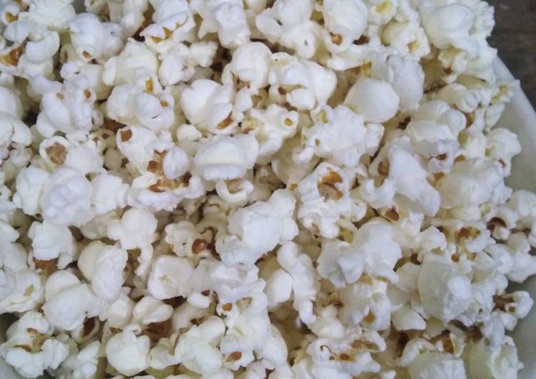 Simple Way to Cook Speedy Salted Popcorn🤗