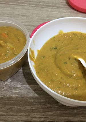 A picture of Potato beef cream veggie.