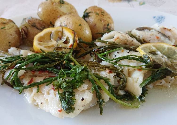 Healthy Recipe of Baked Fish Parcels With Samphire