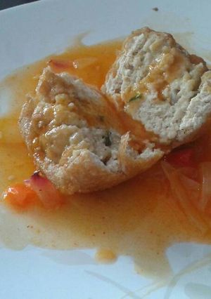 Foto resep Tahu isi otak-otak saus asam manis
