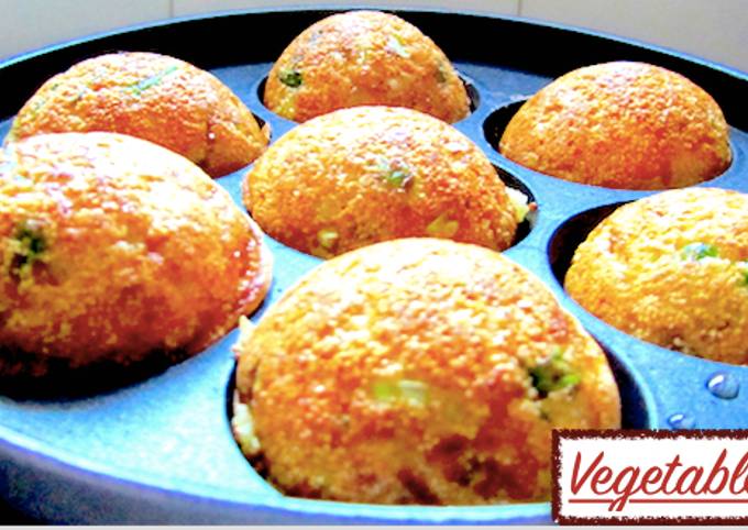 Recipe of Delicious Instant Semolina Vegetable Appe/Paddu