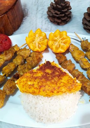 عکسی از دستور جوجه ترش تابه ای با ته دیگ ته چینی 😍🤩