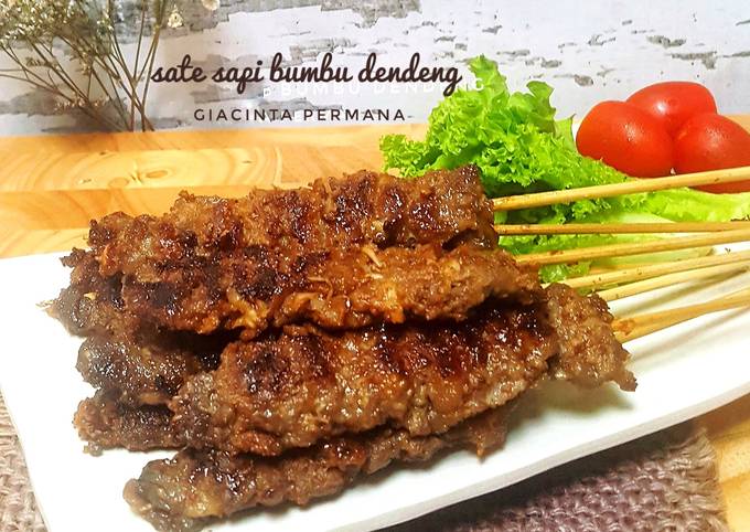 Resep Sate Sapi bumbu dendeng #Seninsemangat, Enak Banget