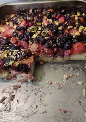 Gyümölcsös túrósbatyu felfújt recept fotója