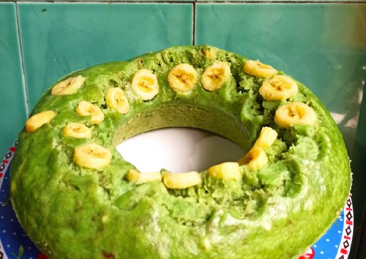 Cake Pisang Pandan Kukus