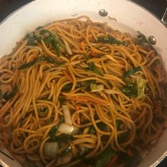 A picture of Yummy Vegetable lo mein.