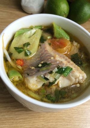 Hình của món Canh chua cá diêu hồng.