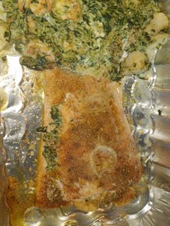 A picture of Stuffed seafood salmon.
