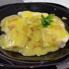 Una foto de Bacalao al pil pil