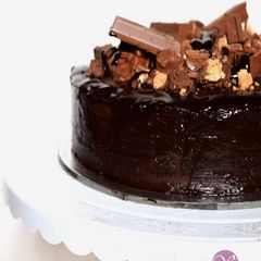 A picture of Eggless Wholewheat Death by Chocolate Cake.