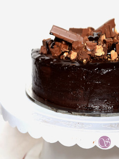 A picture of Eggless Wholewheat Death by Chocolate Cake.