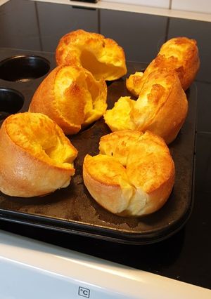 A picture of Yorkshire puddings.