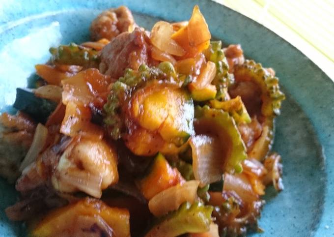 Sweet &amp; sour pork of summer vegetables