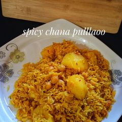 Spicy chana pulao A picture of Spicy chana pulao.