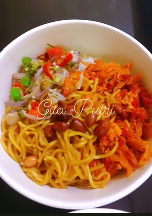 Foto resep Ayam Suir Pedas Bumbu Bali + Kacang goreng + Sambal Matah