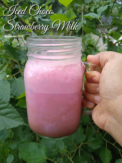 Foto resep Iced Choco Strawberry Milk