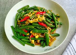 Foto resep Tumis kecambah kedelai dan kacang panjang