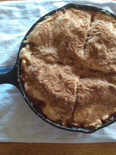 A picture of Black Iron Skillet Dutch Apple Pie.