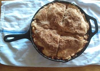 Easy Making Recipe Black Iron Skillet Dutch Apple Pie Practical Delicious