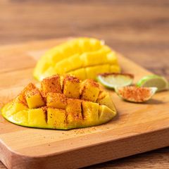 A picture of Mango and Tajin 🥭 🌶.
