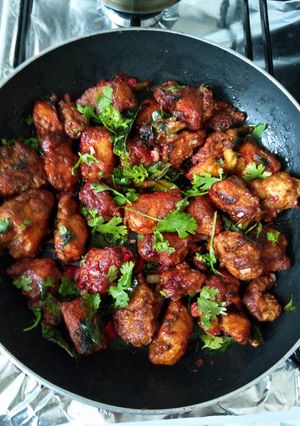 A picture of Chicken 65.