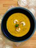 Zuppa Fredda di Ceci e Gamberi