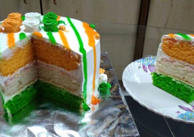 Tri -Colour Cake