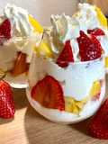 Trifle fraises, mangue, coco