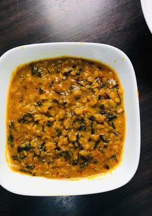 A picture of Methi Leaves Dal Fenugreek.