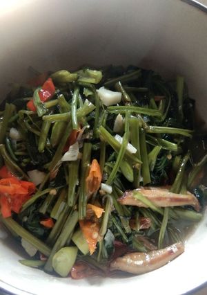 Foto resep Tumis kangkung teri pete