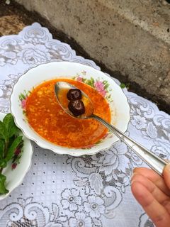 عکسی از دستور آبگوشت باغی با گوشت گوسفند و عناب