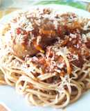 Tallarines rojos con Pollo