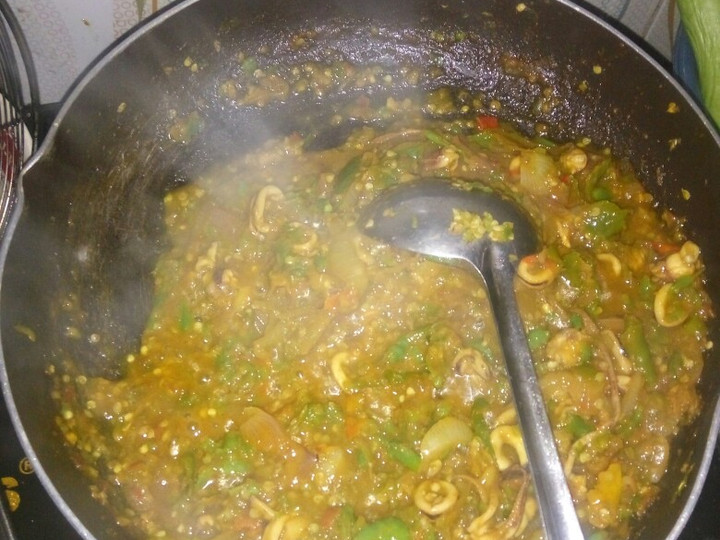 Ternyata ini lho! Cara  bikin Sambel Cumi Cabe Ijo yang sesuai selera