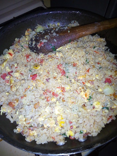 A picture of Scrambled egg Rice #AuthorMarathon.