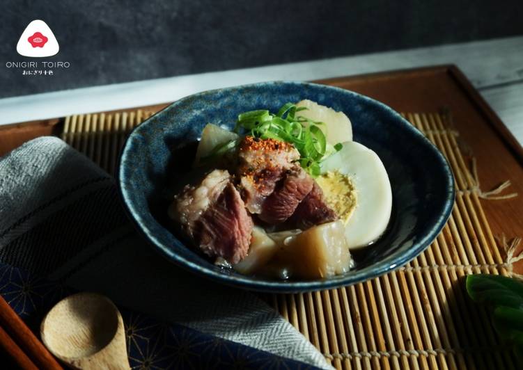 Semur Sengkel Sapi dan Lobak 牛すね肉と大根の煮物の作り Simmered Beef Shank and Daikon