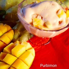 A picture of Mango Ice cream.