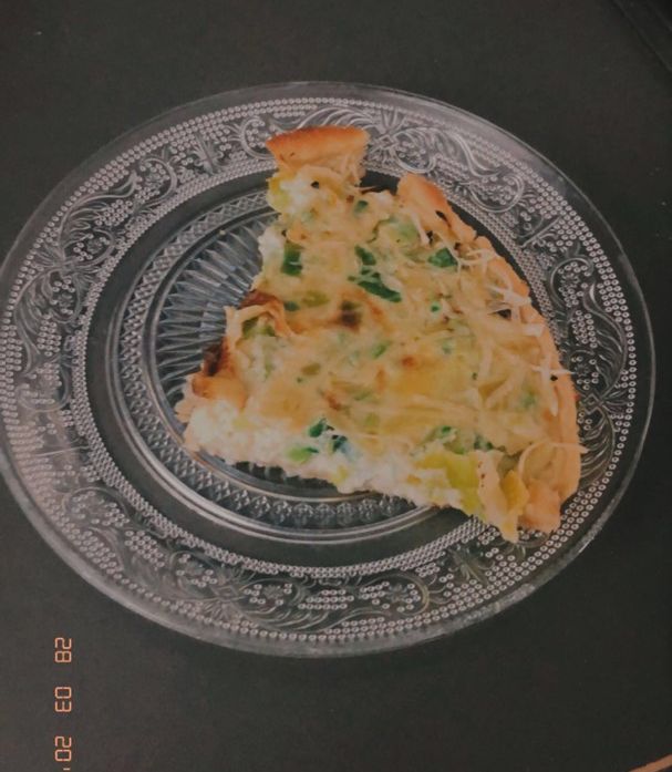 Une photo de Tarte poireaux et saumon