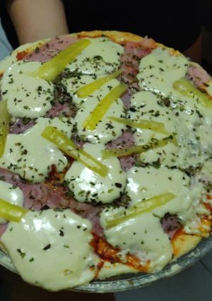 Una foto de Pizza de microondas
