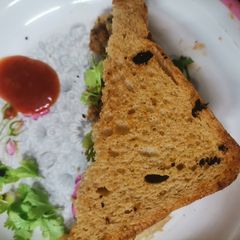 A picture of Bran Bread sandwich.