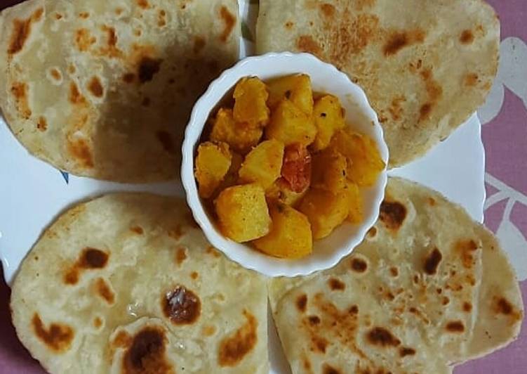 Steps to Prepare Any-night-of-the-week Heart shaped paratha