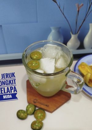 Foto resep Es Jeruk Songkit Kelapa Muda