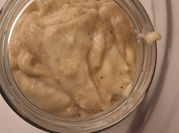 A picture of cream cheese in mashed potatoes