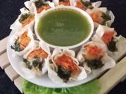 Gambar siomay daging cincang