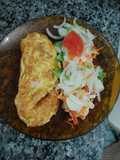 Omelette de jamón y queso