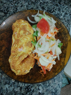 Una foto de Omelette de jamón y queso